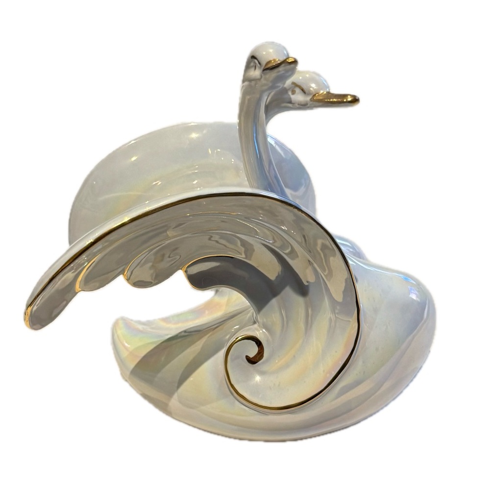 Vintage Swan Couple Figurine